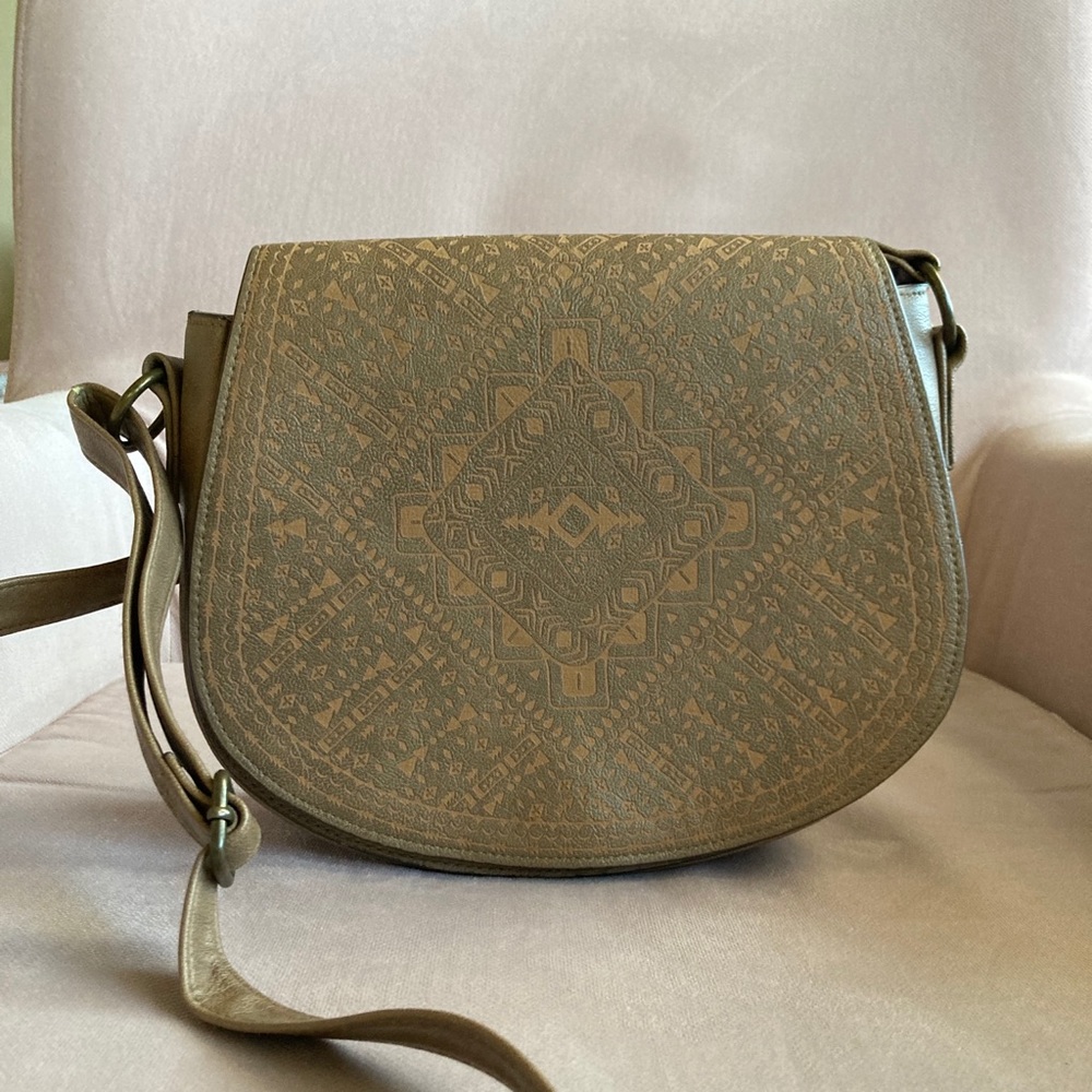 Brown satchel purse